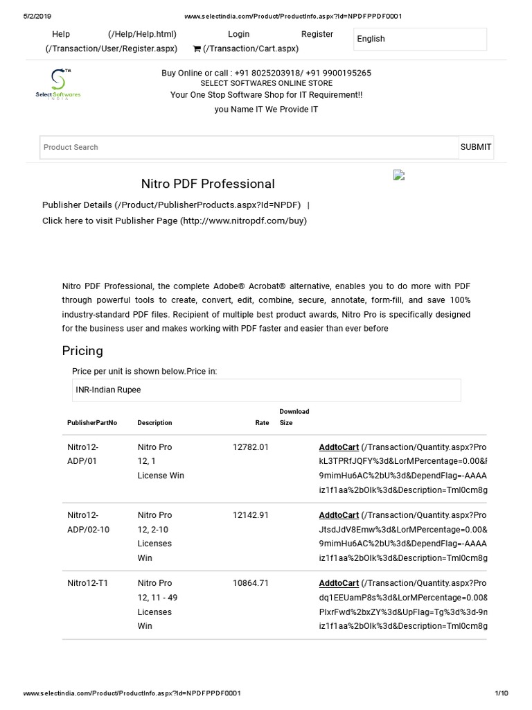 Nitro PDF Professional Publisher Details (/Product/Publisherproducts