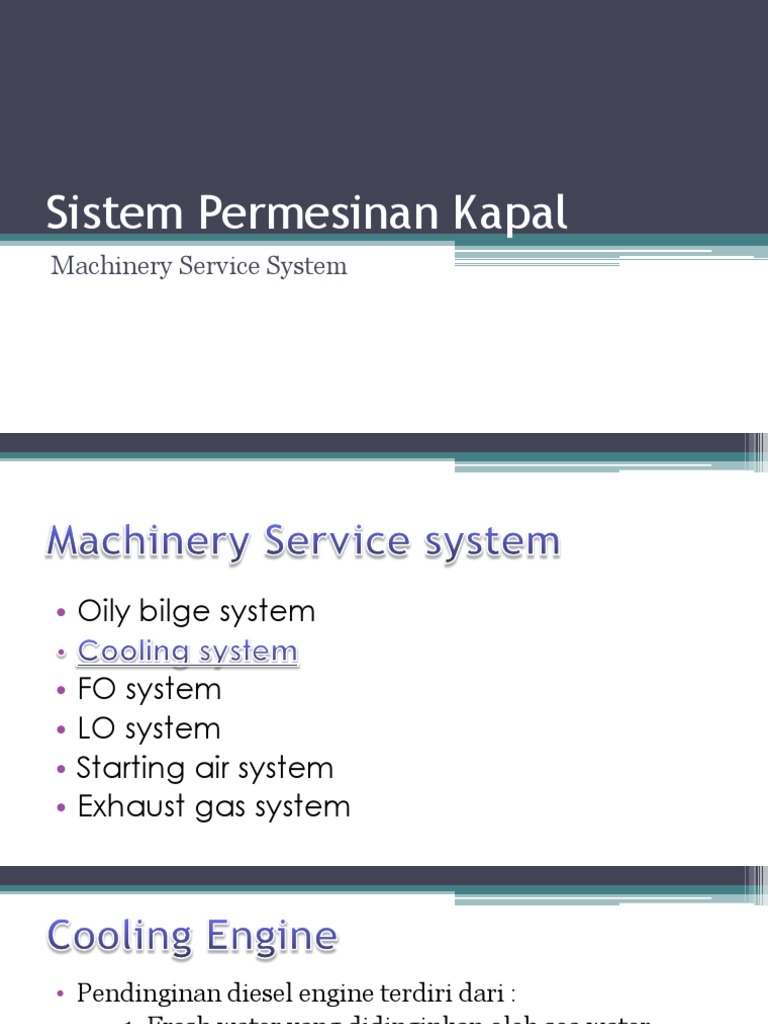 Main Engine Cooling System Overview | PDF | Pump | Engines