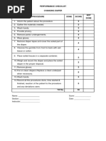 Performance Checklist Changing Diaper