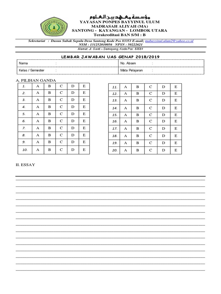 354582751 Lembar Jawaban Uas Docx