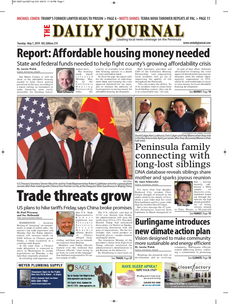 San Mateo Daily Journal 05-07-19 Edition | PDF | Dental Degree