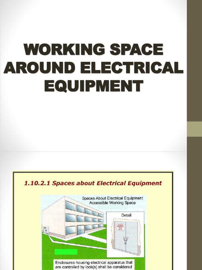 Electrical Equipment Workspace Guide | PDF