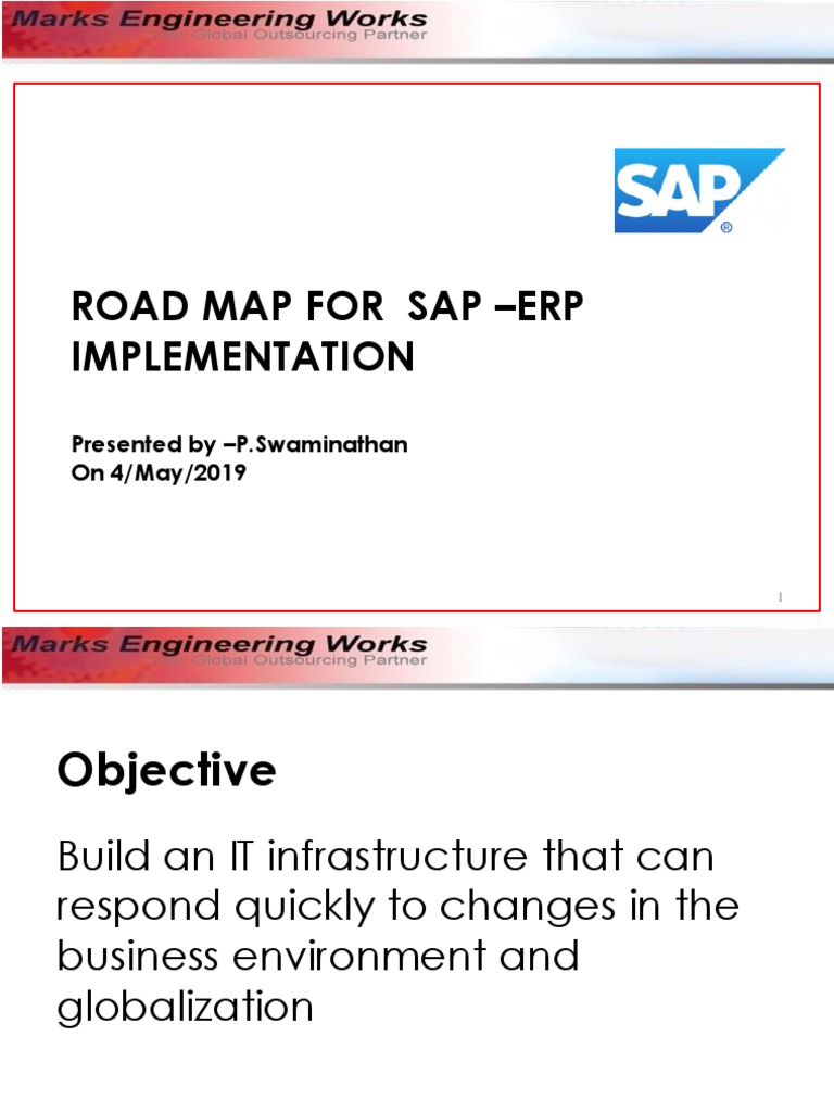 Sap Erp Implementation Roadmap | PDF | Sap Se | Enterprise Resource ...