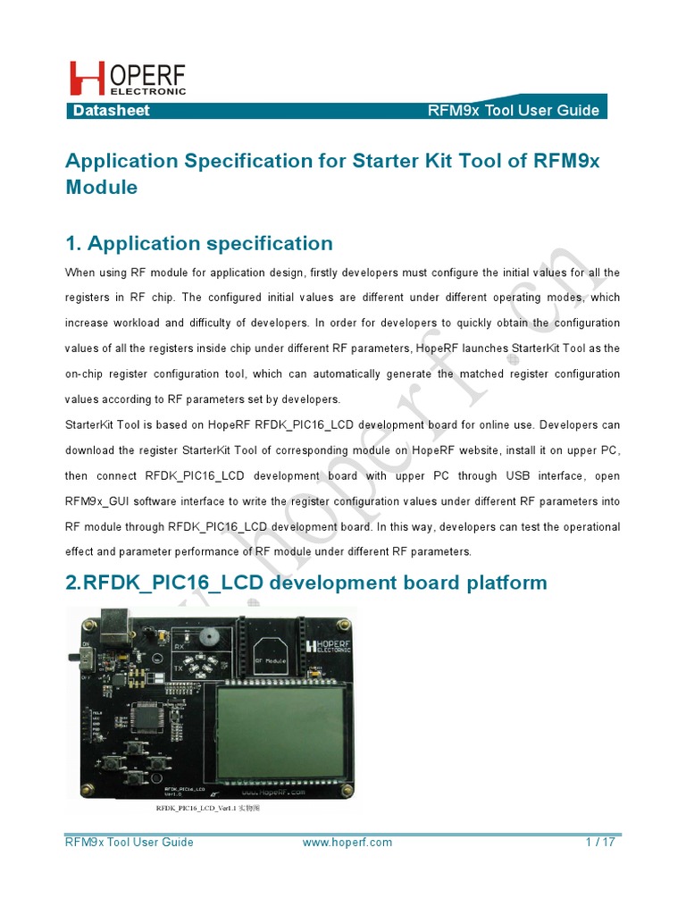 Rfm9x Gui User Guide v1.0 en | PDF | Software Development | Computer File