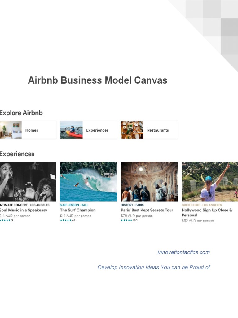 Airbnb first business plan image