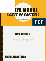 Biaya Modal (Cost of Capital )