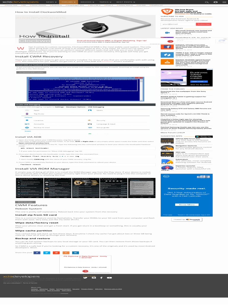 How To Install ClockworkMod | PDF | Booting | Android (Operating System)
