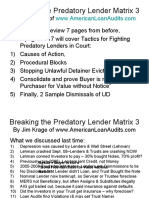 Breaking The Predatory Lender Matrix 3