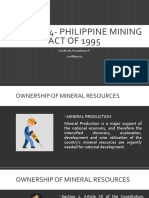 Chapter 4-Philippine Mining ACT OF 1995: AGUILAR, Krystalynne F. 2018890203
