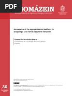 An Overview of The Approaches and Methods For Analysing A Text From A Discursive Viewpoint