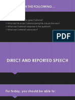 Direct and Reported Speech