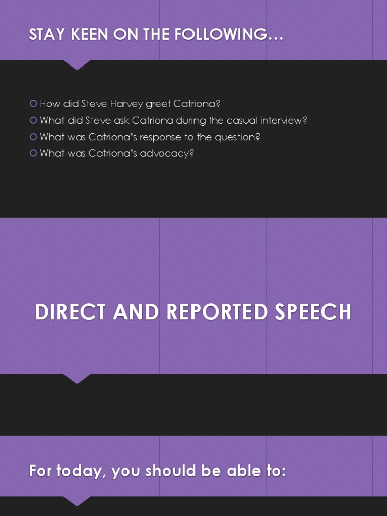 Direct and Reported Speech Guide | PDF | Onomastics | Linguistic Morphology