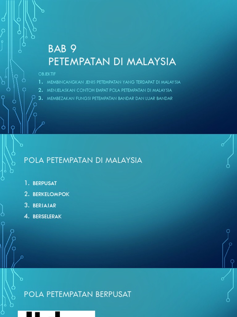 F1 Bab 9 Petempatan Di Malaysia Nota  PDF