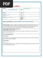 Lesson Plan 1 (MST) : Classify, Identify Phonic Sounds in Writing and Reading