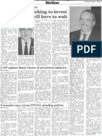 Private Firms Seeking To Invest in Oil Industry Will Have To Wait - Daily Journal 26.05.1988