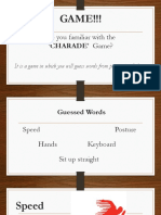 GAME!!!: Are You Familiar With The 'CHARADE' Game?