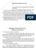 Aggregate Planning For Services