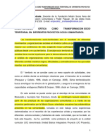  INTERPRETACIÓN CRÍTICA COMO TRANSFORMACIÓN SOCIO TERRITORIAL EN  DIFERENTES PROYECTOS SOCIO COMUNITARIOS