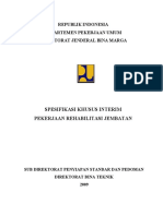 Spesifikasi Khusus Interim Pekerjaan Rehabilitasi Jembatan Final 100210 PDF