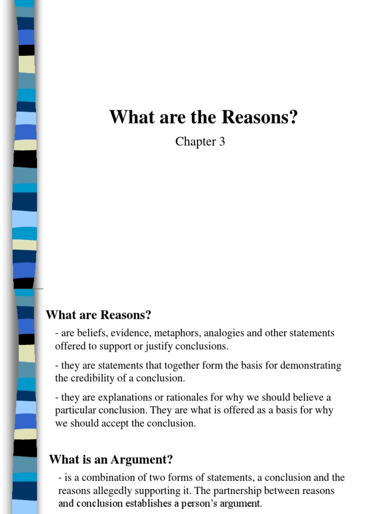 Understanding Reasons in Arguments | PDF | Argument | Critical Thinking