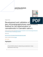 Development and Validation of A Fast Gas Chromatography/mass Spectrometry Method For The Determination of Cannabinoids in Cannabis Sativa L