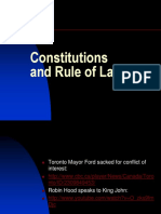 Constitutions and The Rule of Law