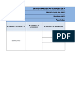 Cronograma de actividades de formación en gestión logística