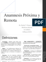 Anamnesis Proxima y Remota. Examen Fisico