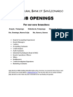 Job Openings: T N R B S L
