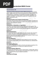 MSDS Format