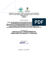 Informe Protocolos y Procedimientos Monitoreo de Niveles y Caudales PDF