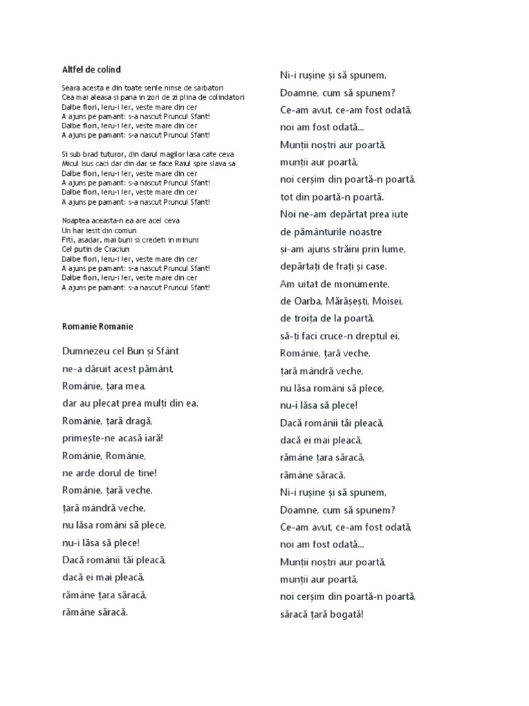 Altfel De Colind