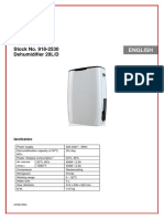 Dehumidifier Data Sheet PDF