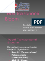 Teori Taksonomi Bloom (Asswini Chandran m20181000872)