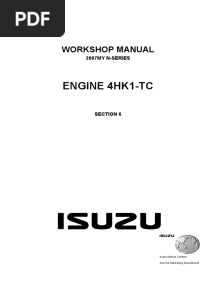 Engine 4Hk1-Tc: Workshop Manual