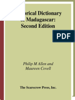 ALLEN, Philip M. and Maureen COVELL - Historical Dictionary of Madagascar