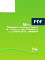 Manual 4. Operación de Estaciones de Medición de La Calidad Del Aire, Mantenimiento y Calibración de Sus Componentes PDF