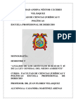 Análisis de Los Artículos 41-42-43-44 y 45 de La Ley General Del Medio Ambiente