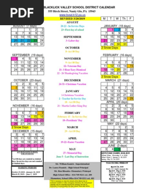 calendar 2018