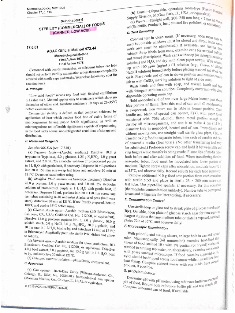 AOAC International visual data 6