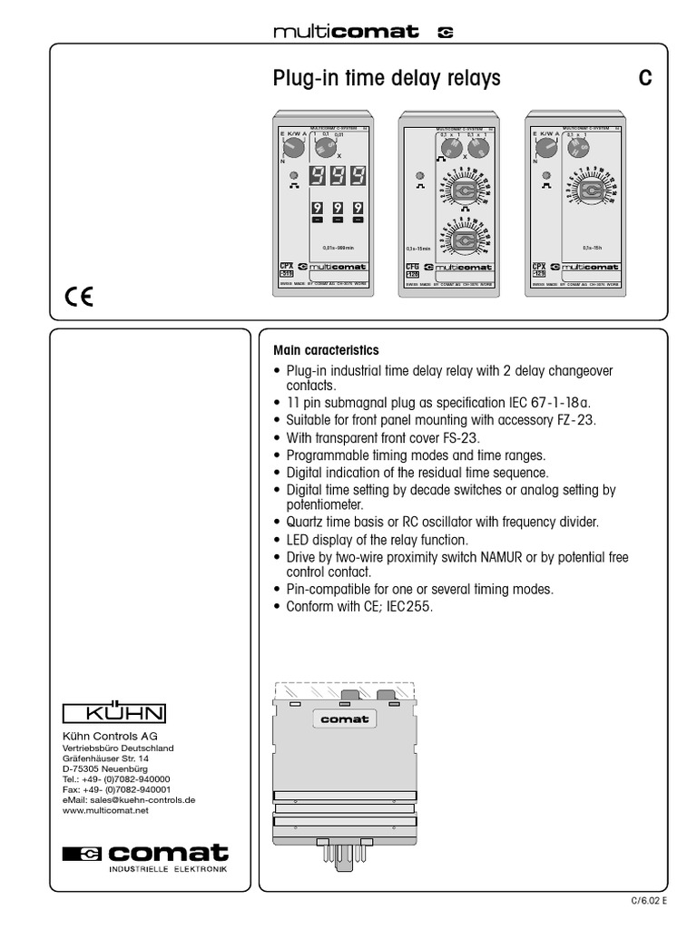 Digital Time Delay Relays Overview | PDF | Alternating Current | Direct ...