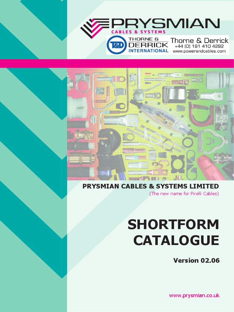 Prysmian Cable Cleats Tools LV MV HV PDF | PDF | Manufactured Goods