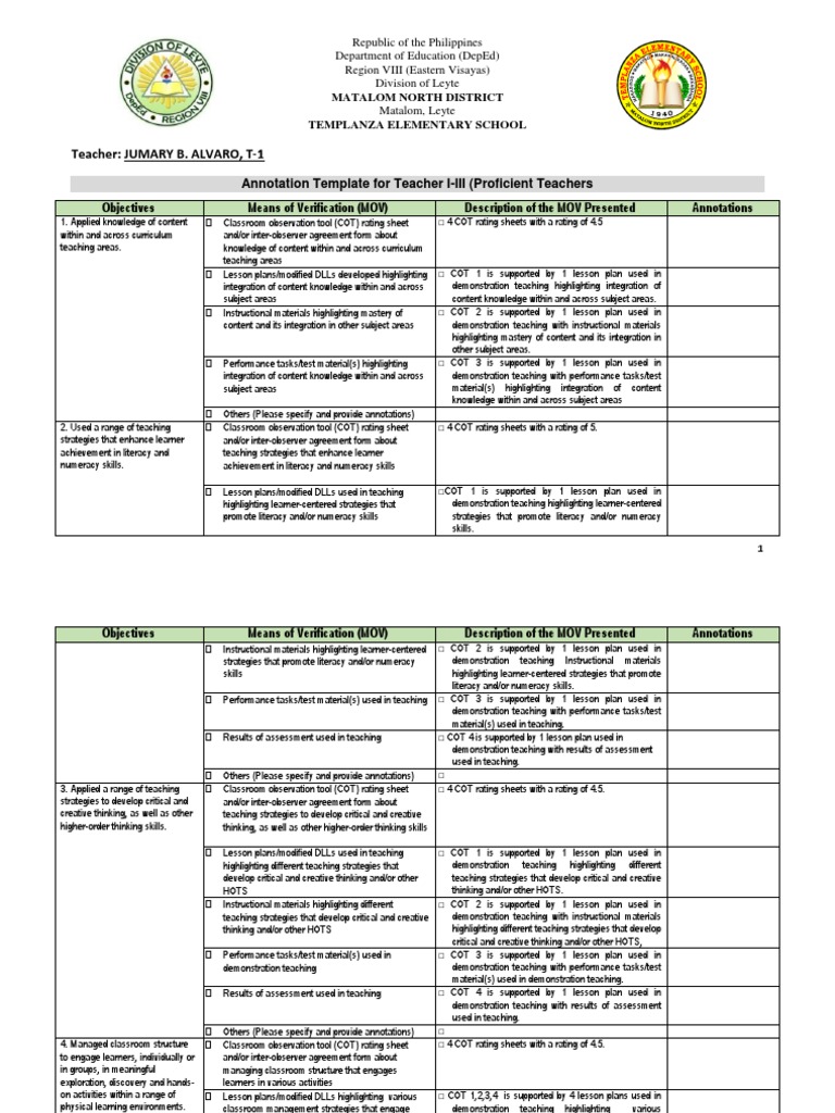 Sample Cot Lesson Plan With Annotation Grade 6 2023 Quarter 3