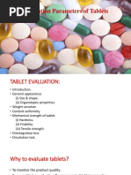 Evalutation Parameter of Tablets