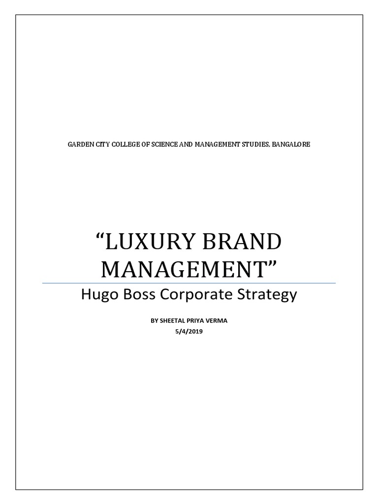 LUXURY BRAND MANAGEMENT Gcu PDF Retail Brand
