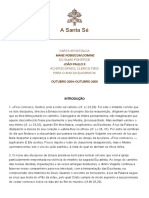 Carta Apostólica Mane Nobiscum Domine