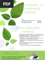 Introduction To Mathematical Modeling