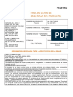 MSDS Propano