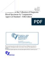Procedures For The Collection of Diagnostic Blood Specimens by Venipuncture Approved Standard-Fifth Edition