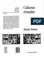 Eduardo Subirats Culturas Virtuales PDF